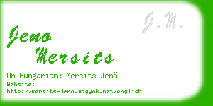 jeno mersits business card